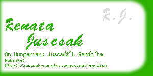 renata juscsak business card